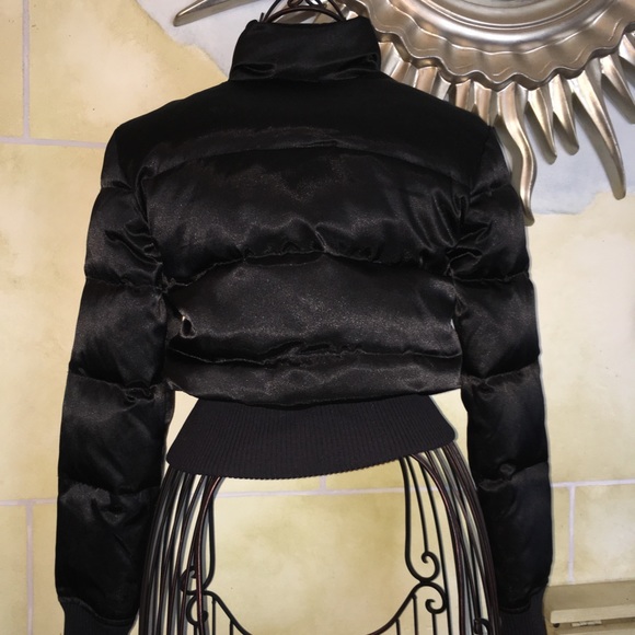 Express crop puffer coat jacket black XS - Picture 3 of 5